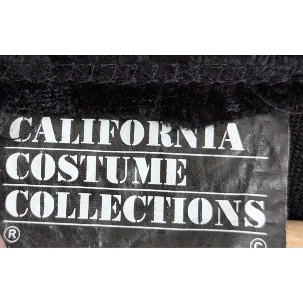 Vtg California Costume Co Angel Of Darkness Crushed Black Velvet Dress Sz Teen